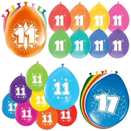11 Jaar Latex Ballonnen - Partywinkel