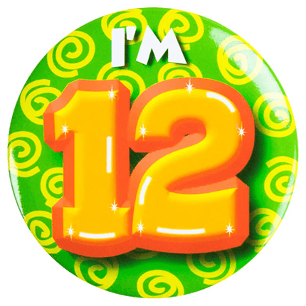 12 Jaar Buttons - Partywinkel