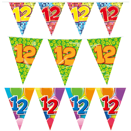 12 Jaar Slingers - Partywinkel