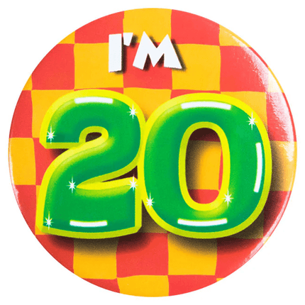 20 Jaar Buttons - Partywinkel