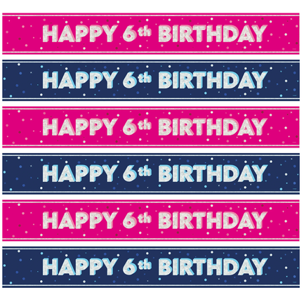 6 Jaar Banners - Partywinkel