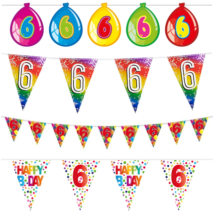 6 Jaar Slingers - Partywinkel