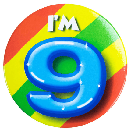 9 Jaar Buttons - Partywinkel