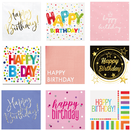 Happy Birthday Servetten - Partywinkel