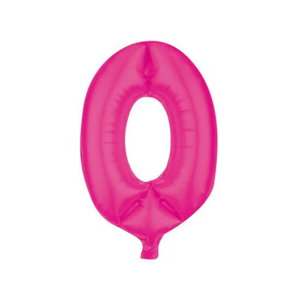 0 Cijfer Ballon Roze Leeg 85cm van VDV Benefit koop je bij Partywinkel