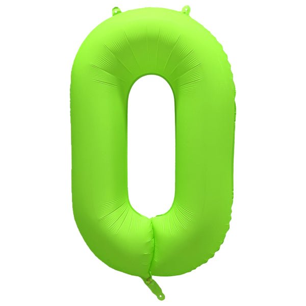 0 Jaar Cijfer Ballon Neon Groen Leeg 86cm van Riethmueller koop je bij Partywinkel