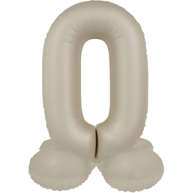 0 Jaar Cijfer Ballon Nude Mat 41cm van Folat koop je bij Partywinkel