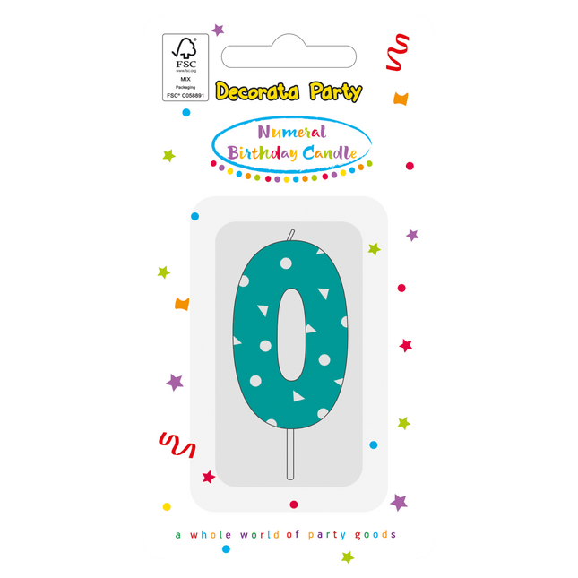 0 Jaar Kaars Lichtblauw van Procos koop je bij Partywinkel