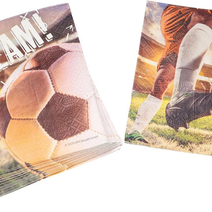 Voetbal Servetten 3 - Laags 33cm 20st