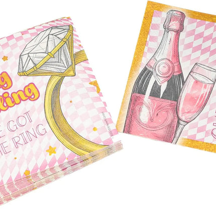 Vrijgezellenfeest Servetten Bling Bling 33cm 20st