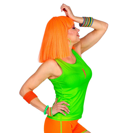 Neon Tanktop Groen Bliksemschicht