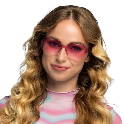 Partybril Festival Hart roze
