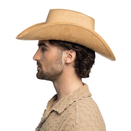 Hoed cowboy Bronco beige