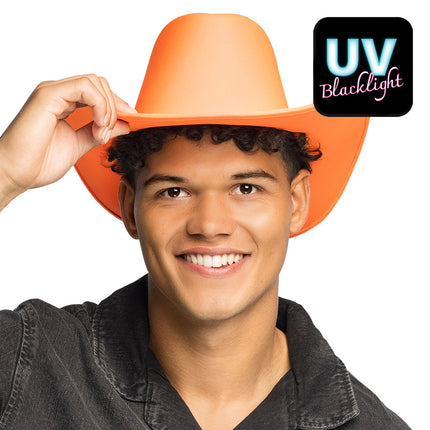 Hoed cowboy Blaze neonoranje