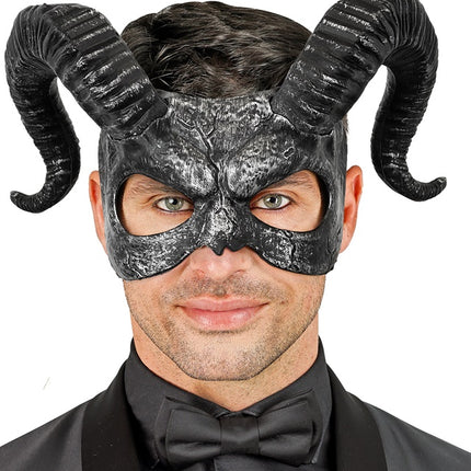 Zwart Oogmasker Hoorns