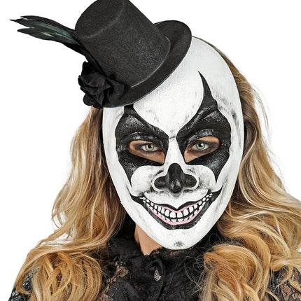 Hoed Masker Zwart Wit Schedel