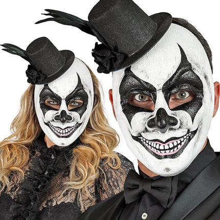 Hoed Masker Zwart Wit Schedel