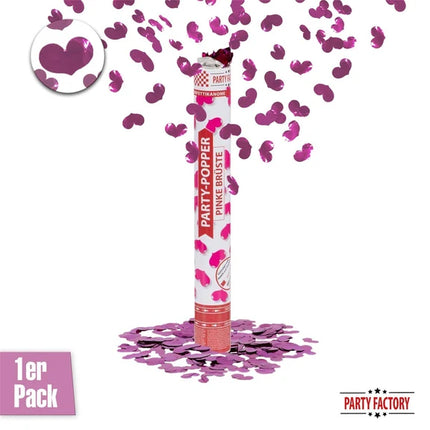 Hart Confetti Kanon Paars 40cm