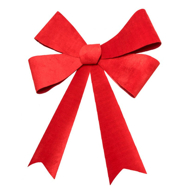 Rode Strik Velvet Groot 86cm