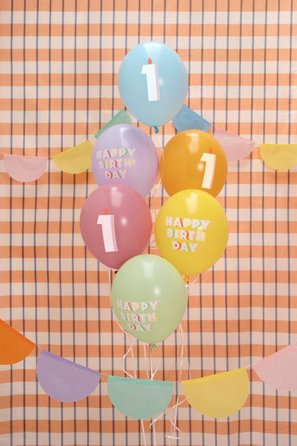1 Jaar Ballonnen 30cm 50st van Partydeco koop je bij Partywinkel