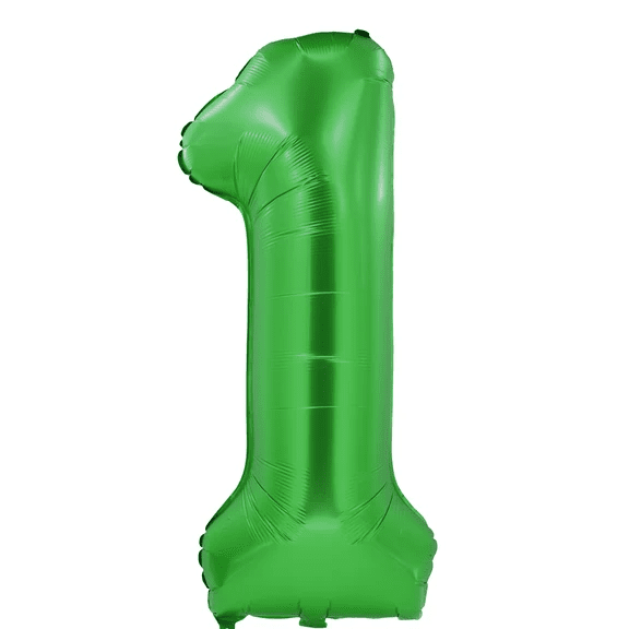 1 Jaar Cijfer Ballon Groen 1m van VDV Benefit koop je bij Partywinkel
