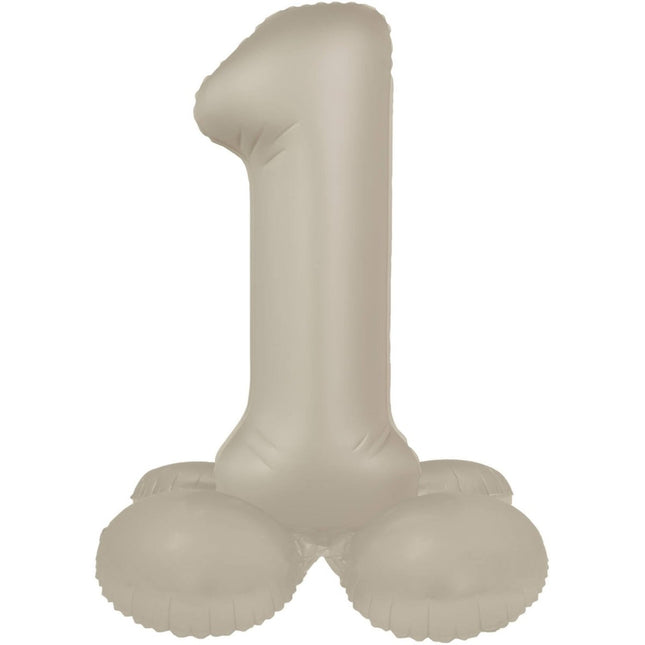 1 Jaar Cijfer Ballon Nude Mat 41cm van Folat koop je bij Partywinkel