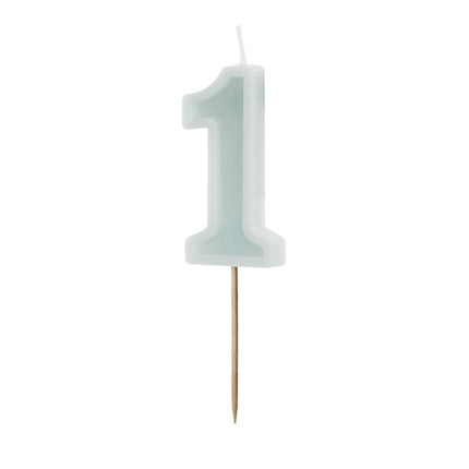 1 Jaar Kaars Lichtgroen 10cm van Partydeco koop je bij Partywinkel