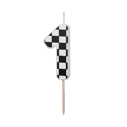 1 Jaar Kaars Race 5,5cm van Partydeco koop je bij Partywinkel