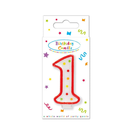 1 Jaar Kaars Rood van Procos koop je bij Partywinkel