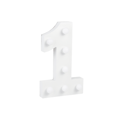 1 Licht Cijfer 16,5cm van Paper Dreams koop je bij Partywinkel