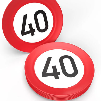 40 Jaar Borden Verkeersbord 23cm 8st