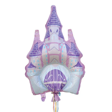 Roze Paarse Pinata Kasteel Opblaasbaar 1m