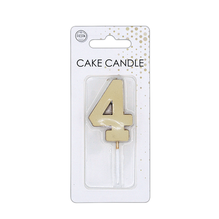 4 Kaars Goud Metallic 4,5cm