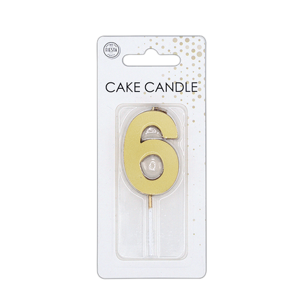 6 Kaars Goud Metallic 4,5cm