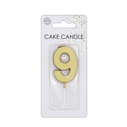 9 Kaars Goud Metallic 4,5cm