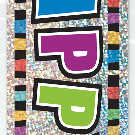 Happy Birthday Afzetlint Gekleurd 3,65m