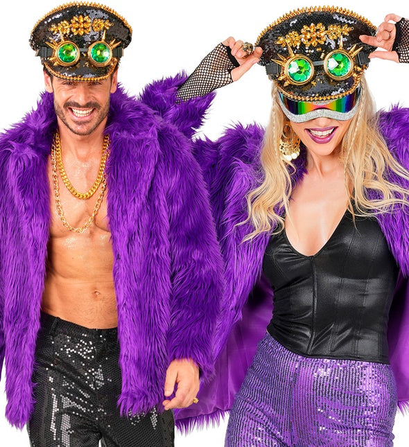 Bontjas Pluche Paars