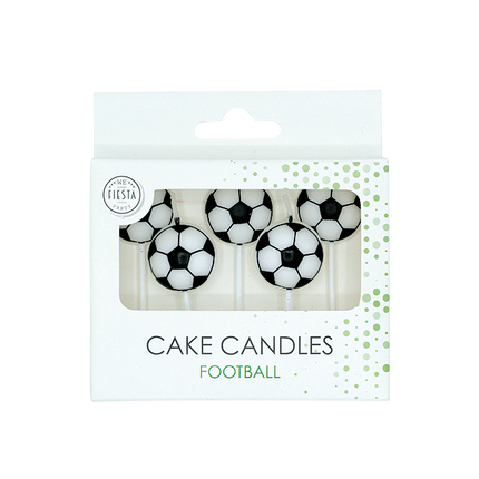 Voetbal Kaarsen 4cm 5st