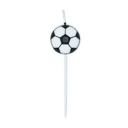 Voetbal Kaarsen 4cm 5st