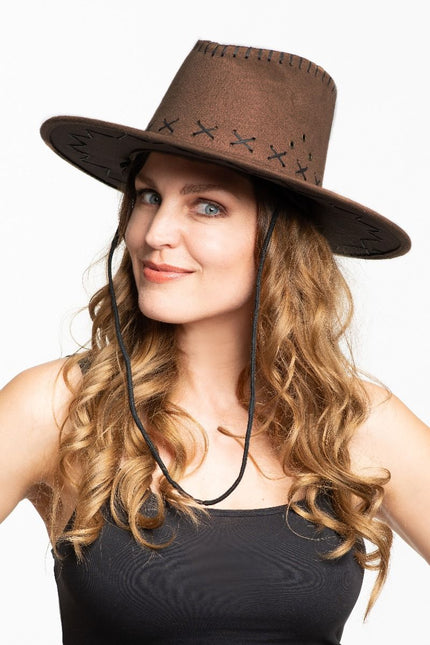Cowboy Hoed Donkerbruin
