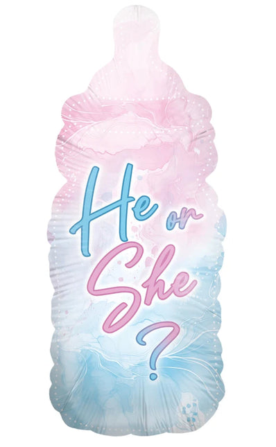 Gender Reveal Helium Ballon Fles Leeg 78cm