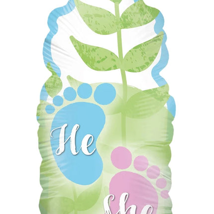 Gender Reveal Helium Ballon Groen Fles Leeg 78cm