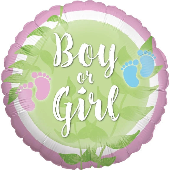 Gender Reveal Helium Ballon Groen Boy Or Girl Leeg 45cm