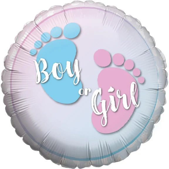 Gender Reveal Helium Ballon Boy Or Girl Leeg 45cm