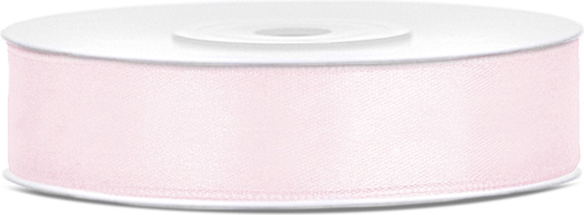 Satijn Lint Roze Pastel 12mm 25m