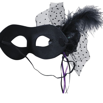 Zwart Oogmasker Bloem Pailletten