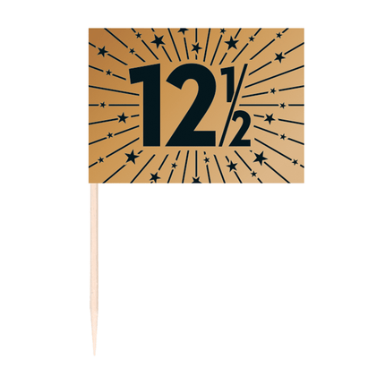 12,5 Jaar Cocktailprikkers Koper 50st van WeFiesta koop je bij Partywinkel