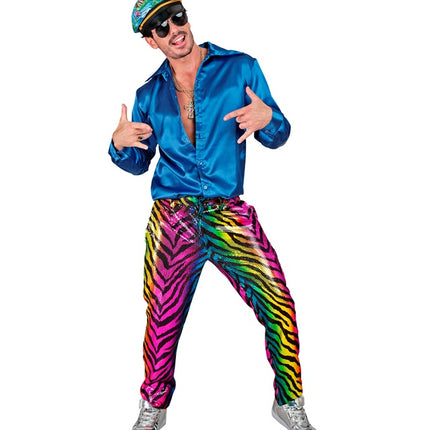 PAILLETTEN BROEK REGENBOOG TIJGER Volwassen