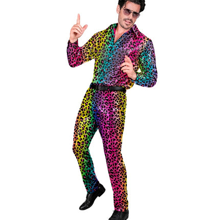 PAILLETTEN BROEK REGENBOOG LUIPAARD