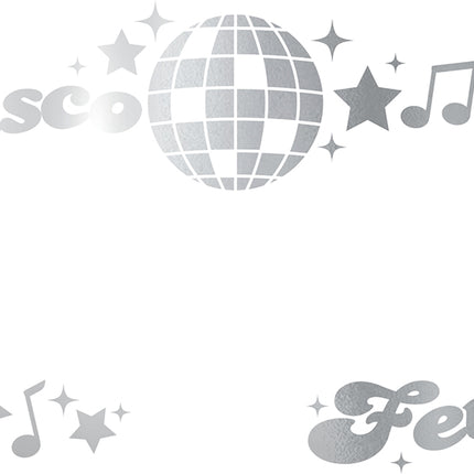 Zilveren Gezicht Stickers Disco